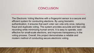 Secure Electronic Voting Machine with Biometric Fingerprint ...