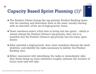 + Rolling Up Agile Story Points
across the Program is Bad Idea
n Agile teams rarely produce comparable calibrated Story Points for dissimilar or
even similar work.
n This is a key difference between EVM and Agile. Most EVM shops have an
external Basis of Estimate process to calibrate the cost and duration of planned
work
n Agile teams working on different parts of the project, with different assessments
of Effort, different Story point values, and different project costs result in
dissimilar units of measure for a Story Point.
n When Agile teams have different approaches to applying Story Points, Earned
Value can still be calculated for each team, and rolled up to the Total Story Point
count for the project for an individual Feature Physical Percent Complete.
n The program level BCWS flowed down from the CBB to the Control Accounts and
Work Packages can then be connected with the Total Story Point count built
bottom up from the Agile Planning process.
n From there, all EVM calculations remain the same, with the caveat that the Actual
Cost needs to be the actual cost across teams to calculate a total CPI across a
program.
9. PB&E
336
Performance–Based Project Management®
, Copyright© Glen B. Alleman, 2002 - 2016
 