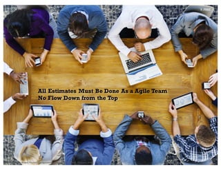 +
Capacity Based Sprint Planning (1)†
n The Product Owner brings the top-priority Product Backlog items
into the meeting and describes them to the team, usually starting
with an overview of the set of high-priority items.
n Team members select a first item to bring into the sprint ‒ which is
almost always the Product Owner’s top-priority item, but it is
possible that the Product Owner’s top priority has too many open
issues.
n After selected a high-priority item, team members discuss the work
involved, and identify the tasks necessary to deliver the Product
Backlog item.
n Either concurrent with identifying the tasks or immediately after
they finish doing so, team members roughly estimate the number of
hours each task will take.
9. PB&E
340
Performance–Based Project Management®
, Copyright© Glen B. Alleman, 2002 - 2016
 