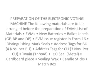 Evm commissioning | PPTX