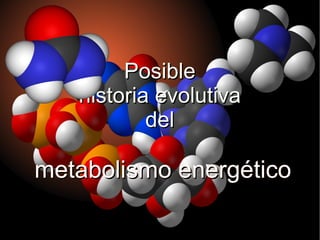 Posible  historia evolutiva  del  metabolismo energético 