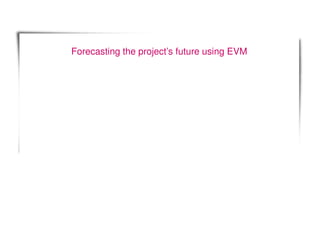 Forecasting the project’s future using EVM
 