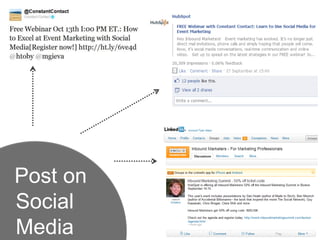 Post on
Social
Media
 