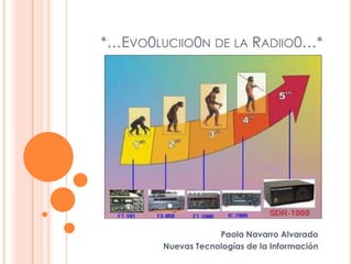 *…Evo0luciio0n de la Radiio0…* Paola Navarro Alvarado  Nuevas Tecnologías de la Información 