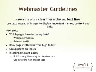 Google is changing…Fast…Back-end InfrastructureCaffeineMayDayPandaFront-end UIOne-BoxLeft RailInstant SearchPersonalizedLocalSocial