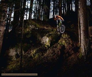 Mario Lenzen rides a very technical trail deep in the woods of Zillertal/Austria. P: Domenico Galizia
 