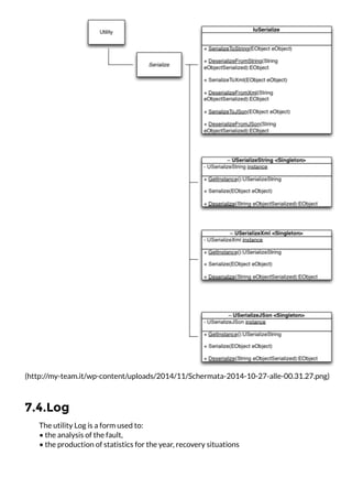 7.4.Log
(http://my-team.it/wp-content/uploads/2014/11/Schermata-2014-10-27-alle-00.31.27.png)
The utility Log is a form used to:
• the analysis of the fault,
• the production of statistics for the year, recovery situations
 