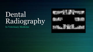 Dental
Radiography
In Veterinary Medicine
 
