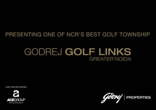 JOINT VENTURE PARTNER
PRESENTING ONE OF NCR'S BEST GOLF TOWNSHIP
 