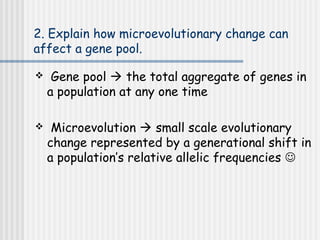 Evolution (Quiz Slides ) | PPT