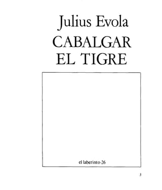 Evola julius   cabalgar el tigre