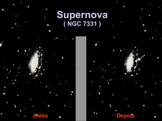 Supernova ( NGC 7331 ) Depois Antes 