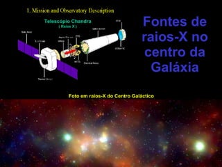 Fontes de raios-X no centro da Galáxia Telescópio Chandra ( Raios X ) Foto em raios-X do Centro Galáctico 