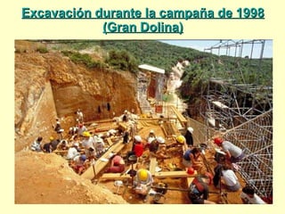 Excavación durante la campaña de 1998 (Gran Dolina) 