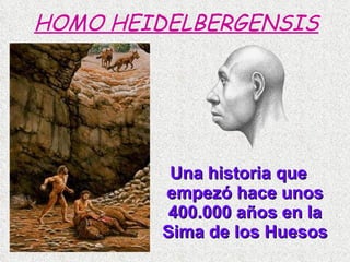 Una historia que empezó hace unos 400.000 años en la Sima de los Huesos HOMO HEIDELBERGENSIS 