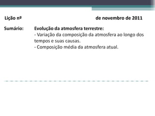 Lição nº   de novembro de 2011
 