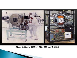 Disco rígido em 1980 – 1 GB – 250 kg e $ 81.000   