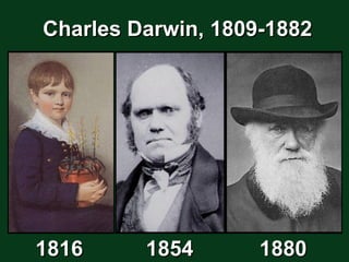 Charles Darwin, 1809-1882




1816     1854       1880
 