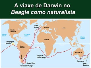 A viaxe de Darwin no
Beagle como naturalista
 