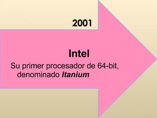 Intel Su primer procesador de 64-bit, denominado  Itanium 