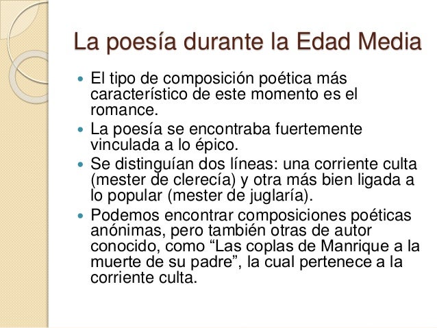 Evolución de la lírica