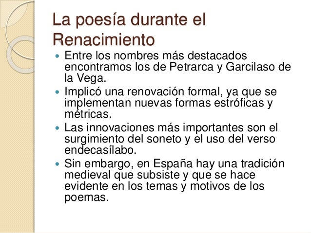 Evolución de la lírica