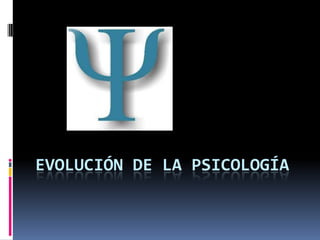 EVOLUCIÓN DE LA PSICOLOGÍA 