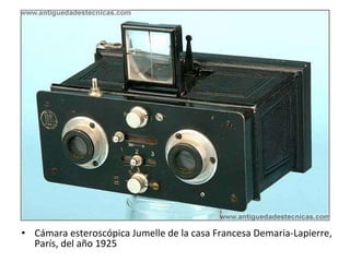 Cámara esteroscópica Jumelle de la casa Francesa Demaria-Lapierre, París, del año 1925 
