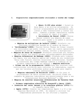 CORTE I EvolucióN De Las Computadoras