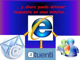 ....y ahora puedo obtener respuesta en unos minutos…