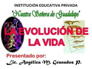 INSTITUCIÓN EDUCATIVA PRIVADA
Presentado por:
Lic. Angélica M. Granados P.
 