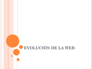 EVOLUCIÓN DE LA WEB 
 