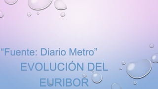 “Fuente: Diario Metro”
EVOLUCIÓN DEL
EURIBOR
 
