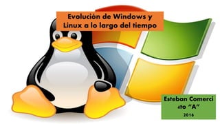 Evolución de Windows y
Linux a lo largo del tiempo
Esteban Comerci
4to “A”
2016
 