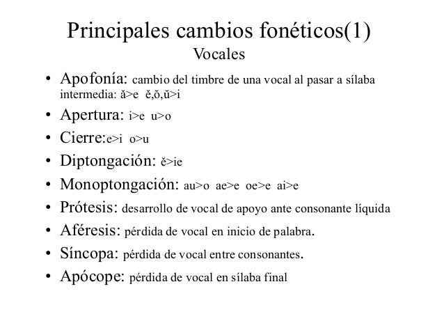 Evolución fonética