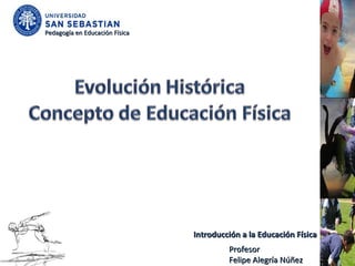 Pedagogía en Educación Física




                                Introducción a la Educación Física
                                         Profesor
                                         Felipe Alegría Núñez
 