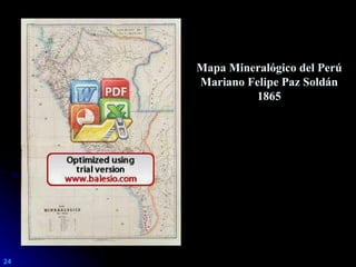 EVOLUCIÓN HISTÓRICA DE LA ACTIVIDAD MINERA EN EL PERÚ | PPT