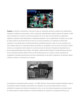 Evolución histórica de la computadora | PDF