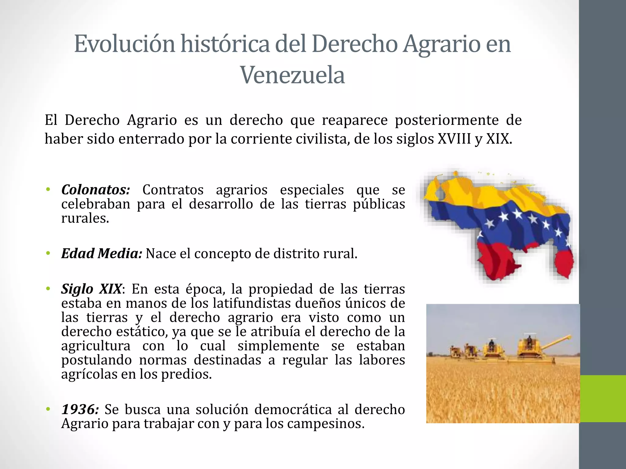 Concepto De Derecho Agrario En Venezuela