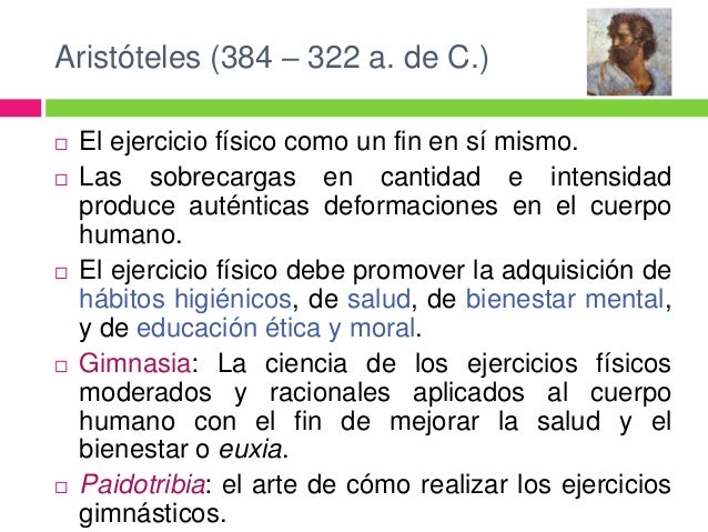 Resultado de imagen para aristoteles actividad fisica