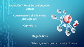 Begoña Gros
Evolución Y Retos De La Educación
Virtual
Construyendo el E- learning
del Siglo XXI
Capitulo IV
Elaboro: Juan Carlos Hernández Herrera
 