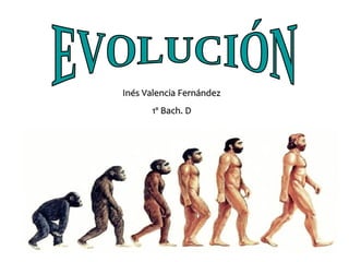 EVOLUCIÓN Inés Valencia Fernández 1º Bach. D 
