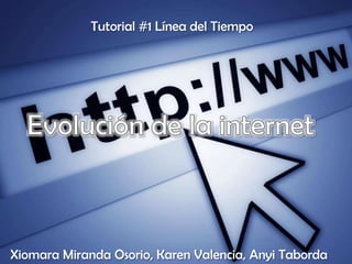 Tutorial #1 Línea del Tiempo

Xiomara Miranda Osorio, Karen Valencia, Anyi Taborda

 