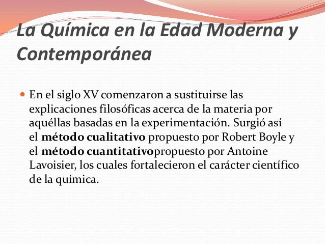 Evolucion de la quimica