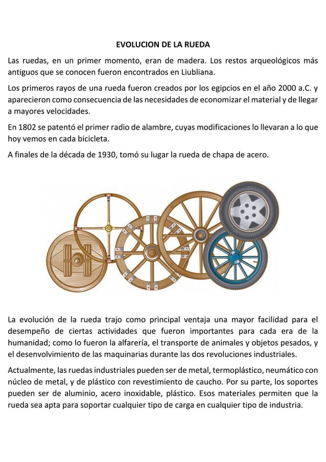 Evolucion De La Rueda Evolucion De La Rueda