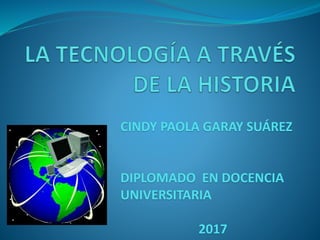 CINDY PAOLA GARAY SUÁREZ
DIPLOMADO EN DOCENCIA
UNIVERSITARIA
2017
 