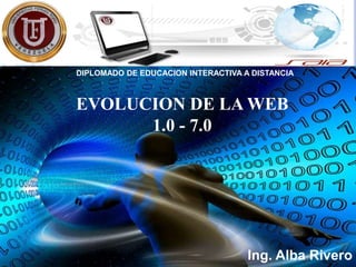 EVOLUCION DE LA WEB
1.0 - 7.0
Ing. Alba Rivero
DIPLOMADO DE EDUCACION INTERACTIVA A DISTANCIA
 