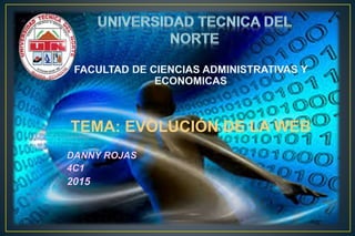 TEMA: EVOLUCIÓN DE LA WEB
DANNY ROJAS
4C1
2015
 