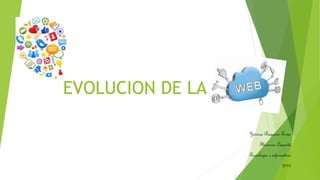 EVOLUCION DE LA
Yessica Baquero Tovar
Florencia Caquetá
Tecnología e informática
2015
 