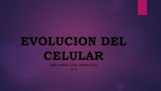 EVOLUCION DEL
CELULAR
ANA MARIA LEON HERNANDEZ
11-6
 